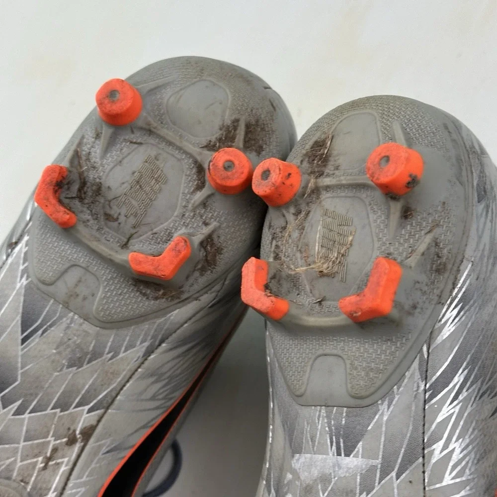 Nike Mens 9.5 Vapor 12 Academy FG/MG AH7375 408 Shoes‎ Gray Orange Soccer Cleats